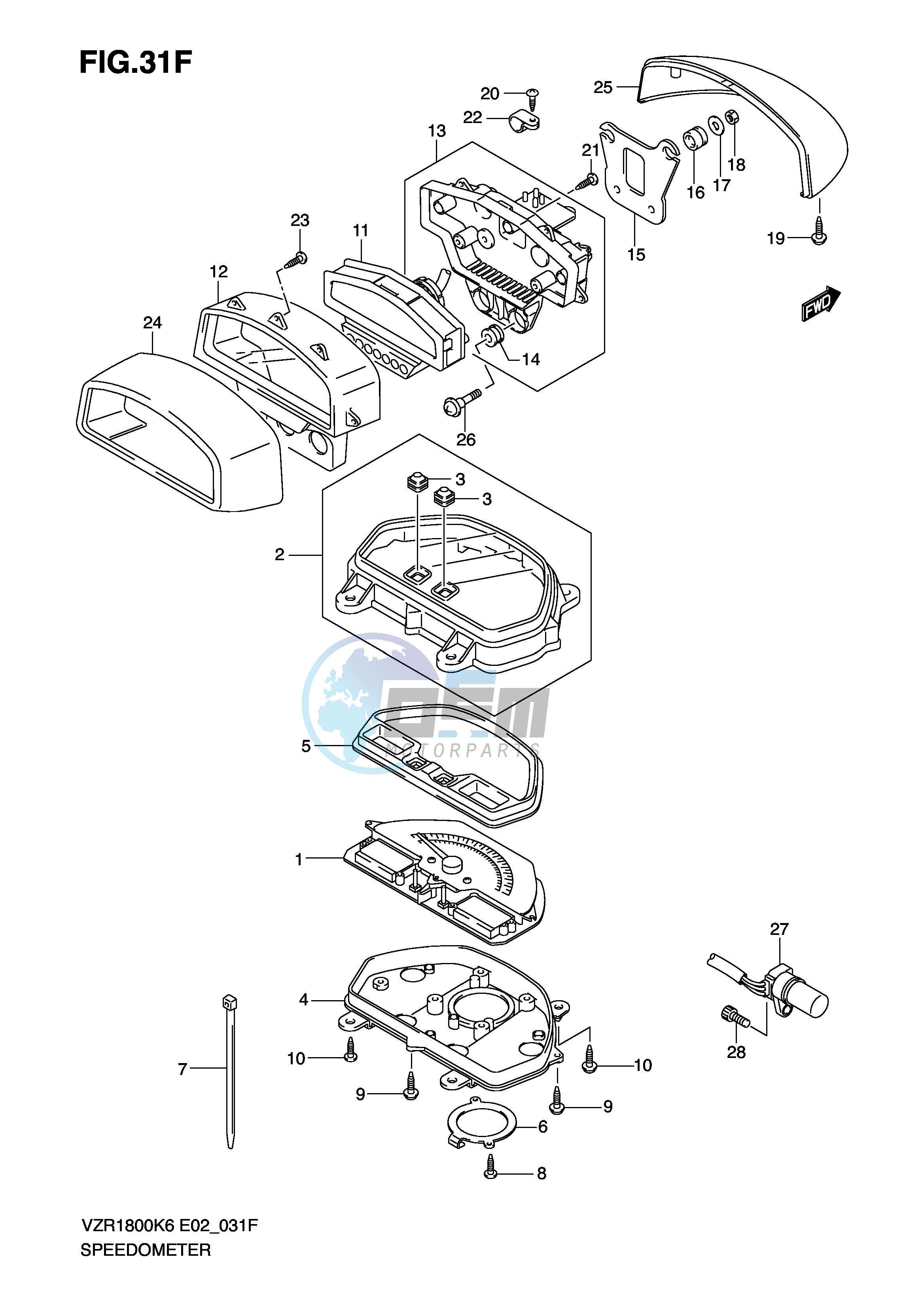 SPEEDOMETER (VZR1800ZK9 ZUFK9)