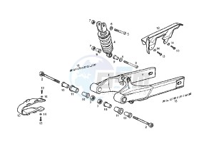 GP 1 EURO2 - 50 cc drawing REAR SWING ARM