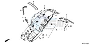 VFR800XB Crossrunner E drawing REAR FENDER