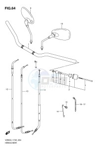 VZ800 (E2) MARAUDER drawing HANDLEBAR (VZ800L1 E24)