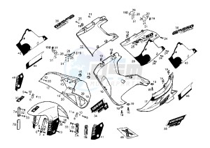 GPR REPLICA RACING EURO2 - 50 cc drawing FRONT BODY