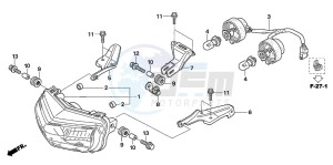 TRX450R drawing HEADLIGHT (TRX450R6,7,8/ER6,7,8)