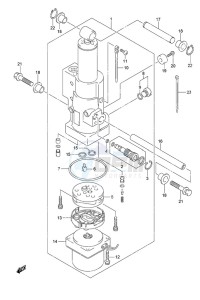 DF 20A drawing Tilt Cylinder Remote Control w/Power Tilt Tiller Handle w/Power Tilt