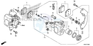 TRX500FE2G TRX500 Europe Direct - (ED) drawing FRONT BRAKE CALIPER