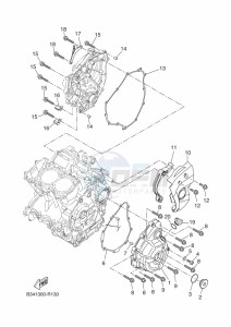 TRACER 700 MTT690-U (B5T1) drawing CRANKCASE COVER 1