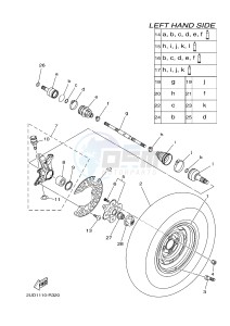 YFM700FWAD YFM70GPXG GRIZZLY 700 EPS (2UD3) drawing FRONT WHEEL