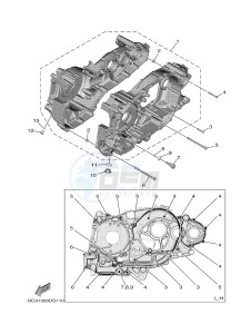 XP530 XP530D-A TMAX DX ABS (BC38) drawing CRANKCASE