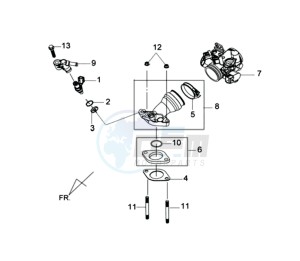 JOYMAX 125i drawing INLET / FUEL INJECTOR / THROTTLE VALVE BODY