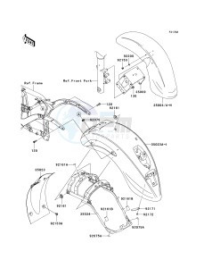 VN 900 B [VULCAN 900 CLASSIC] (6F-9F) B7F drawing FENDERS -- JKAVN2B1 7A016370 - - -