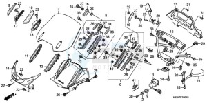 NT700VAA Europe Direct - (ED / ABS) drawing UPPER COWL (NT700V8,A/NT700VA8,A)