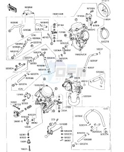 VN 1500 A [VULCAN 88] (A1-A5) [VULCAN 88] drawing CARBURETOR