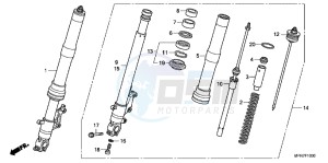 CB1000RAC drawing FRONT FORK