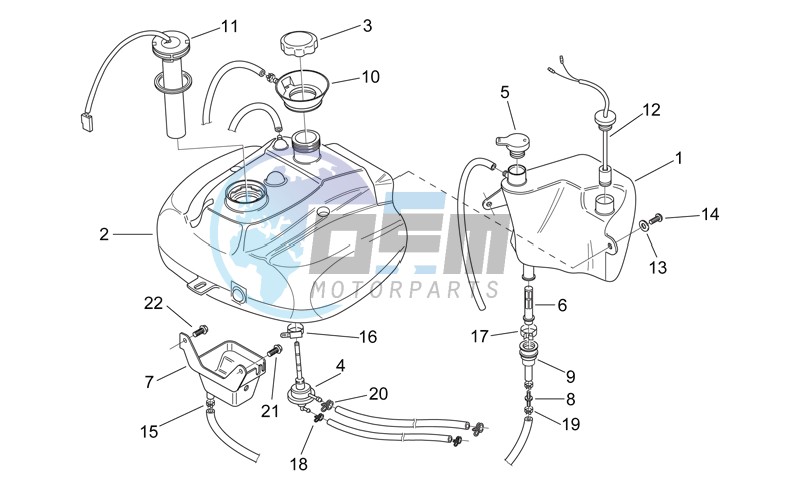 Oil and fuel tank