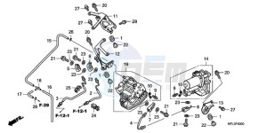 CBR1000RA9 France - (F / ABS CMF HRC MKH) drawing REAR POWER UNIT/REAR VALV E UNIT