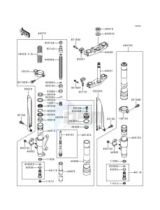 KX 125 K [KX125] (K1) [KX125] drawing FRONT FORK