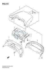 AN400 (E3-E28) Burgman drawing REAR SPOILER (AN400SK5 SK6)