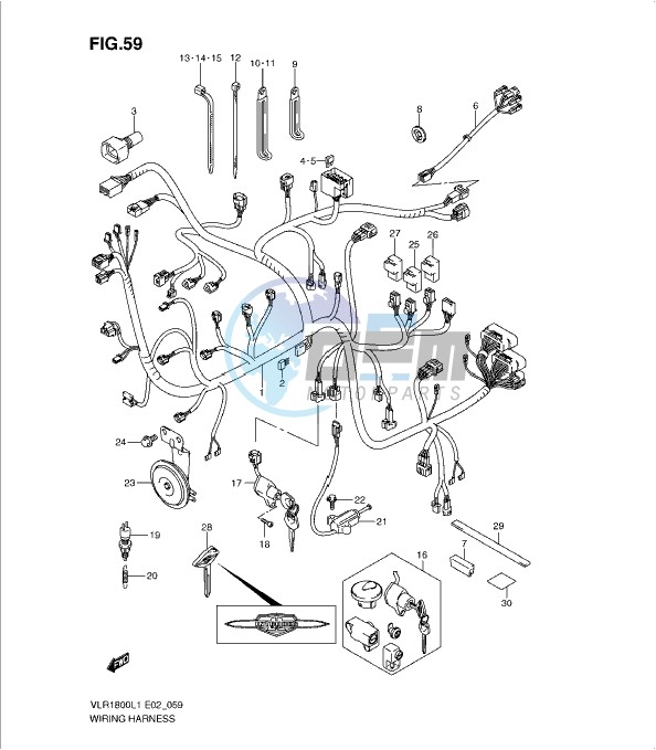 WIRING HARNESS (VLR1800UFL1 E19)