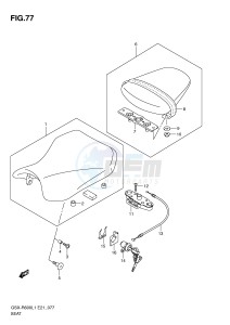 GSX-R600 (E21) drawing SEAT (GSX-R600UEL1 E21)