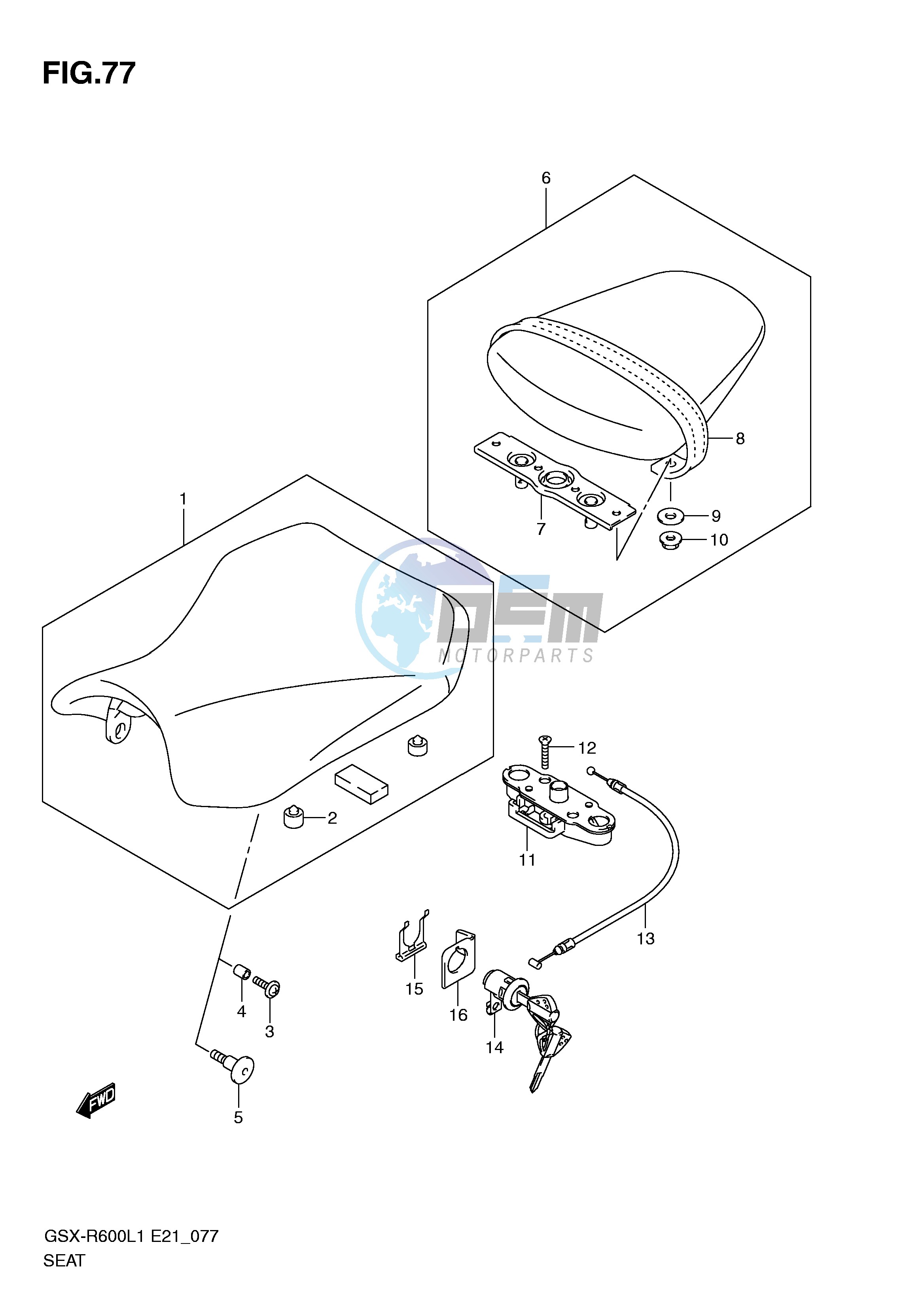 SEAT (GSX-R600UEL1 E21)