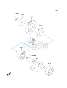 KLX 400 A [KLX400SR KLX400R] (A1-A2 A2 CAN ONLY) [KLX400SR KLX400R] drawing BALANCER