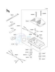 KLX 300 A [KLX300R] (A6F-A7A) A7F drawing TAILLIGHT-- S- -