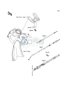 NINJA ZX-6R ZX600R9F FR GB XX (EU ME A(FRICA) drawing Cables