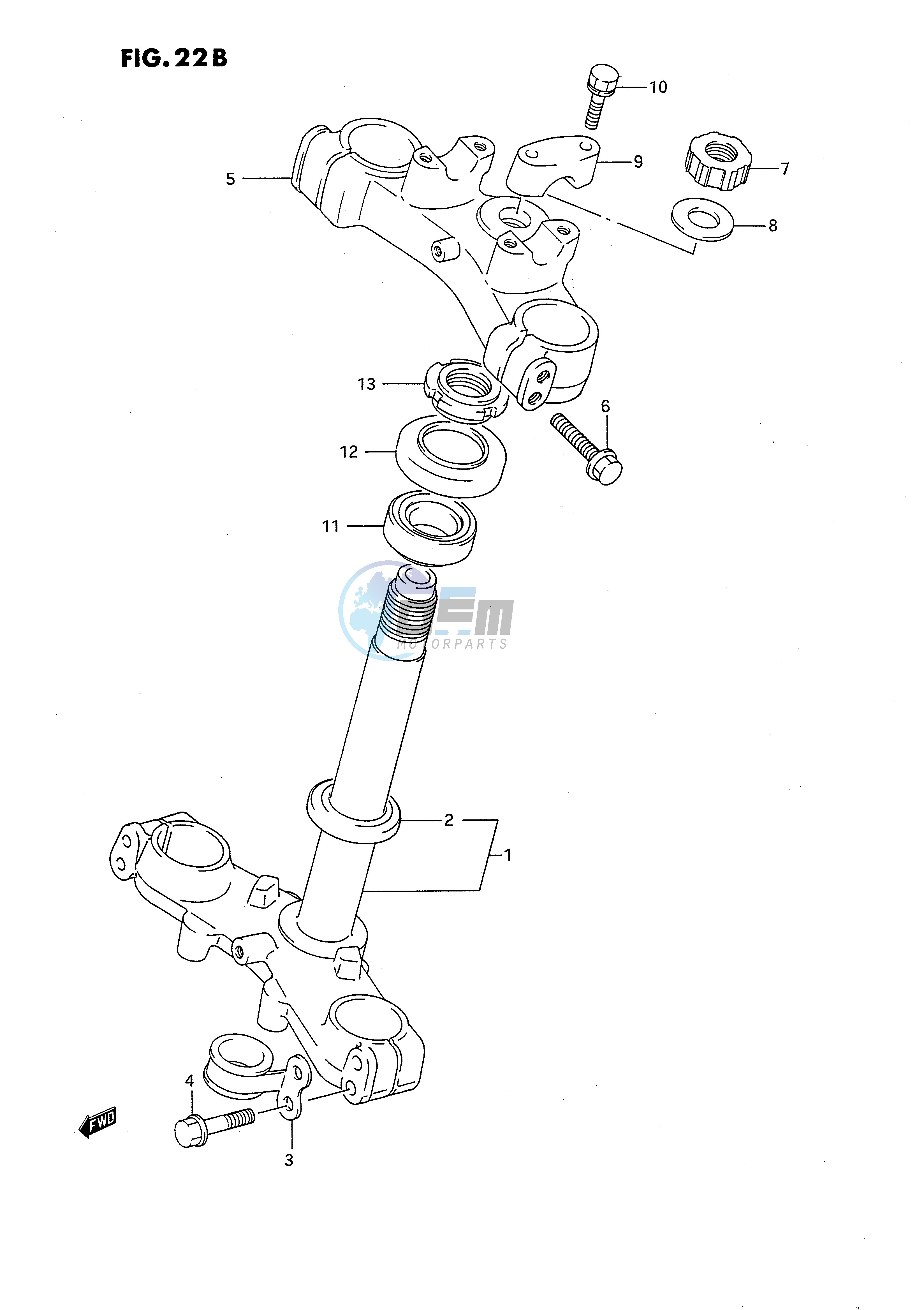 STEERING STEM (MODEL L M N P R S)