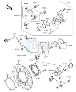 Z1000 ABS ZR1000GEFA FR GB XX (EU ME A(FRICA) drawing Rear Brake