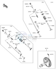 MULE SX KAF400JJF EU drawing Valve(s)/Camshaft(s)