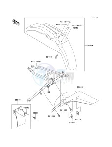 KX 250 M (M1) drawing FENDERS