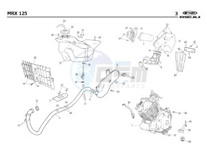 MRX-125-4T-BLUE drawing HOSE CONNEXIONS TANKS