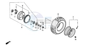 TRX90 SPORTRAX90 drawing FRONT WHEEL