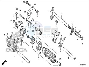 NC750JH Europe Direct - (ED) drawing GEARSHIFT DRUM