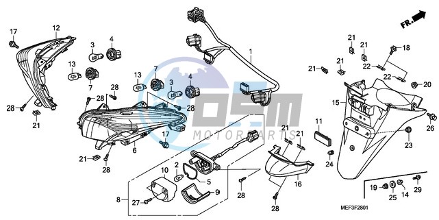 TAILLIGHT/REAR FENDER (FJ S400D9/FJS400A)