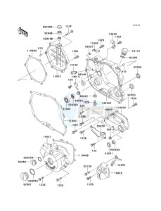 KLX 300 A [KLX300R] (A7-A9) [KLX300R] drawing ENGINE COVER-- S- -