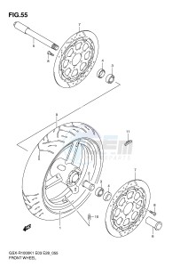 GSX-R1000 (E3-E28) drawing FRONT WHEEL (GSX-R1000K1)