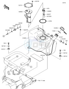 MULE SX KAF400JJF EU drawing Fuel Tank