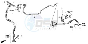 FES150A 125 S-WING drawing REAR BRAKE PIPE (FES125)(FES150)