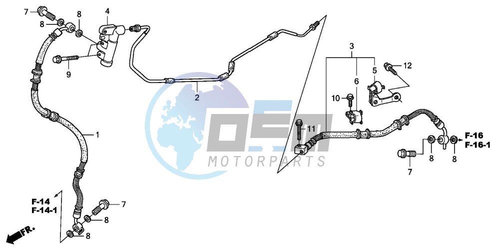 REAR BRAKE PIPE (FES125)(FES150)