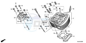 VT750C2SE Shadow - VT750C2S-E UK - (E) drawing FRONT CYLINDER HEAD