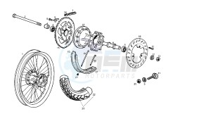 SENDA SM X-TREM 2A EDIZIONE - 50 CC VTHSR2C1A EU2 2A EDIZIONE drawing REAR WHEEL