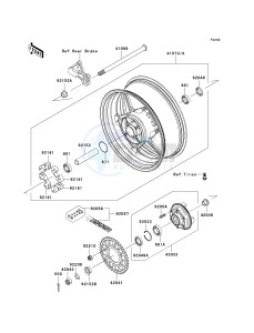 ZX 1000 E [NINJA ZX-10R] (E8F-E9FA) 0E9FA drawing REAR WHEEL_CHAIN