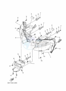 YZF320-A YZF-R3 (B2X3) drawing HEADLIGHT