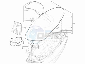 MP3 300 yourban lt erl drawing Saddle seats - Tool roll