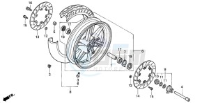 CBR600F2 drawing FRONT WHEEL