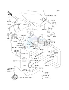 ZX 600 J [ZZR600] (J6F-J8F) J7F drawing FUEL EVAPORATIVE SYSTEM -- CA- -