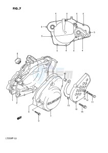 LT250R (E3) drawing CRANKCASE COVER (MODEL H J K L M N)