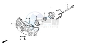 SFX50 drawing HEADLIGHT