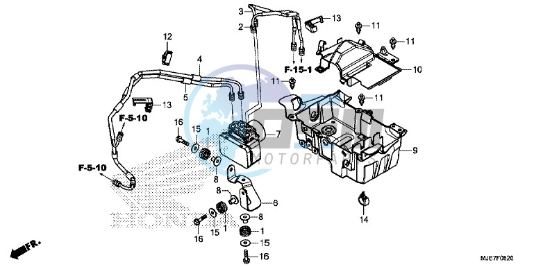 ABS MODULATOR/TRAY