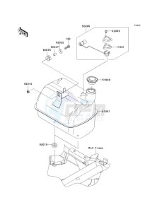 KAF 400 B [MULE 600] (B6F-B9F) B8F drawing FUEL TANK-- CN,US- -